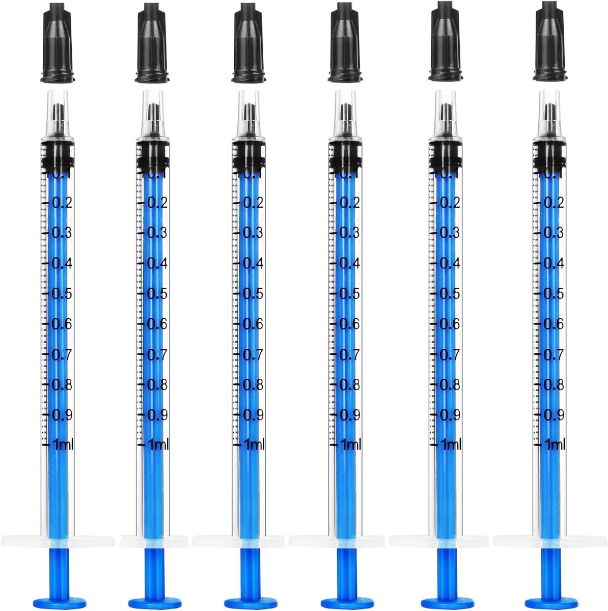 Foosi 1 mL Syringe With Cap, 6 Pack