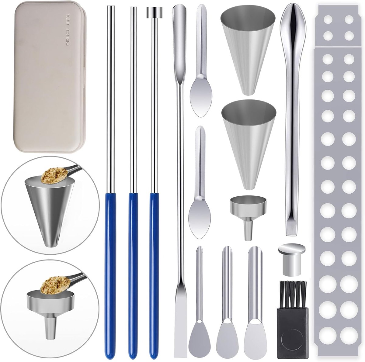 Foosi Filling Tools Kit With Short-Stem Funnels, 16 Pieces