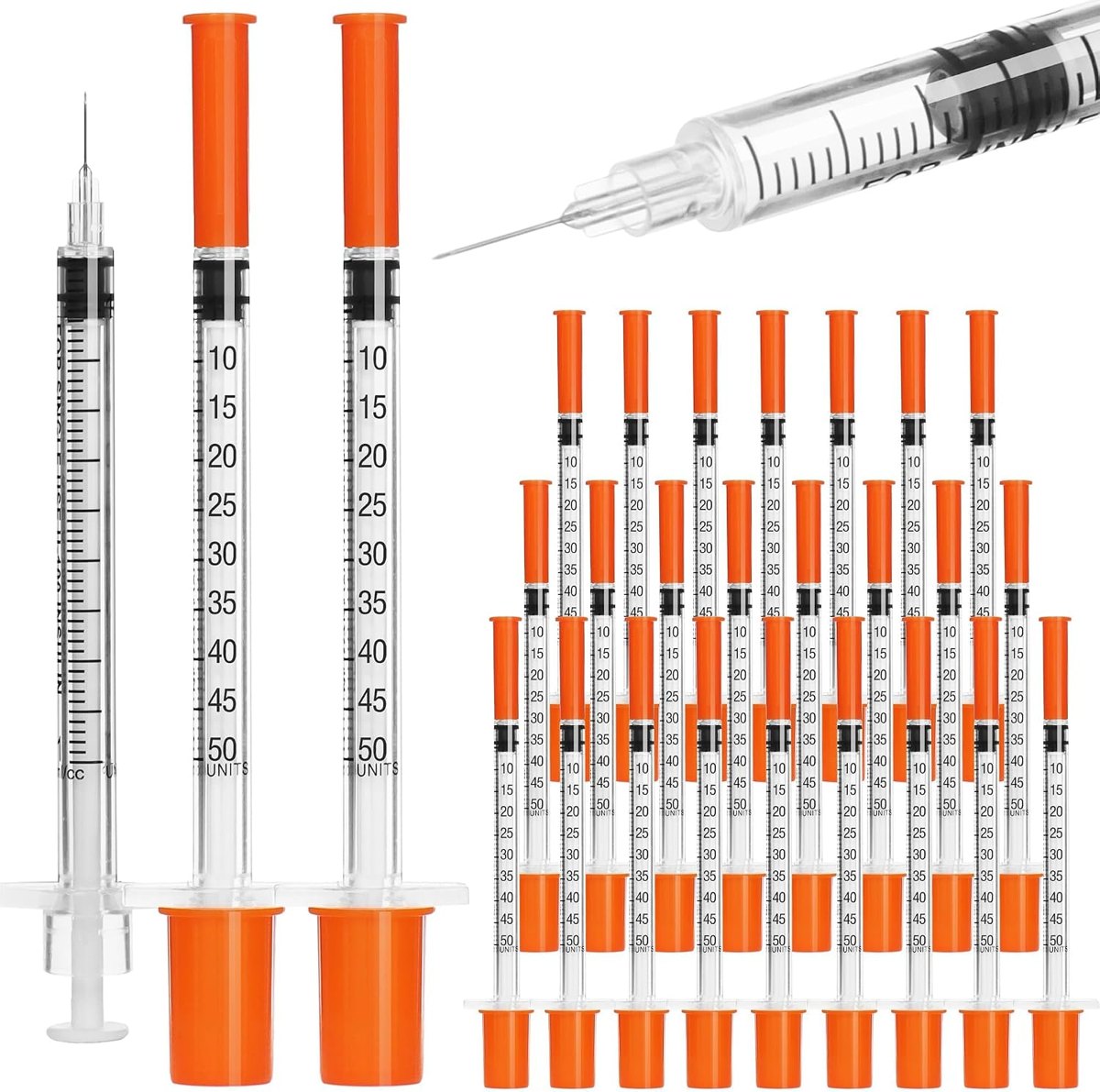 Foosi U-100 0.5 mL Syringe, 30G 5/16", 30 Pack