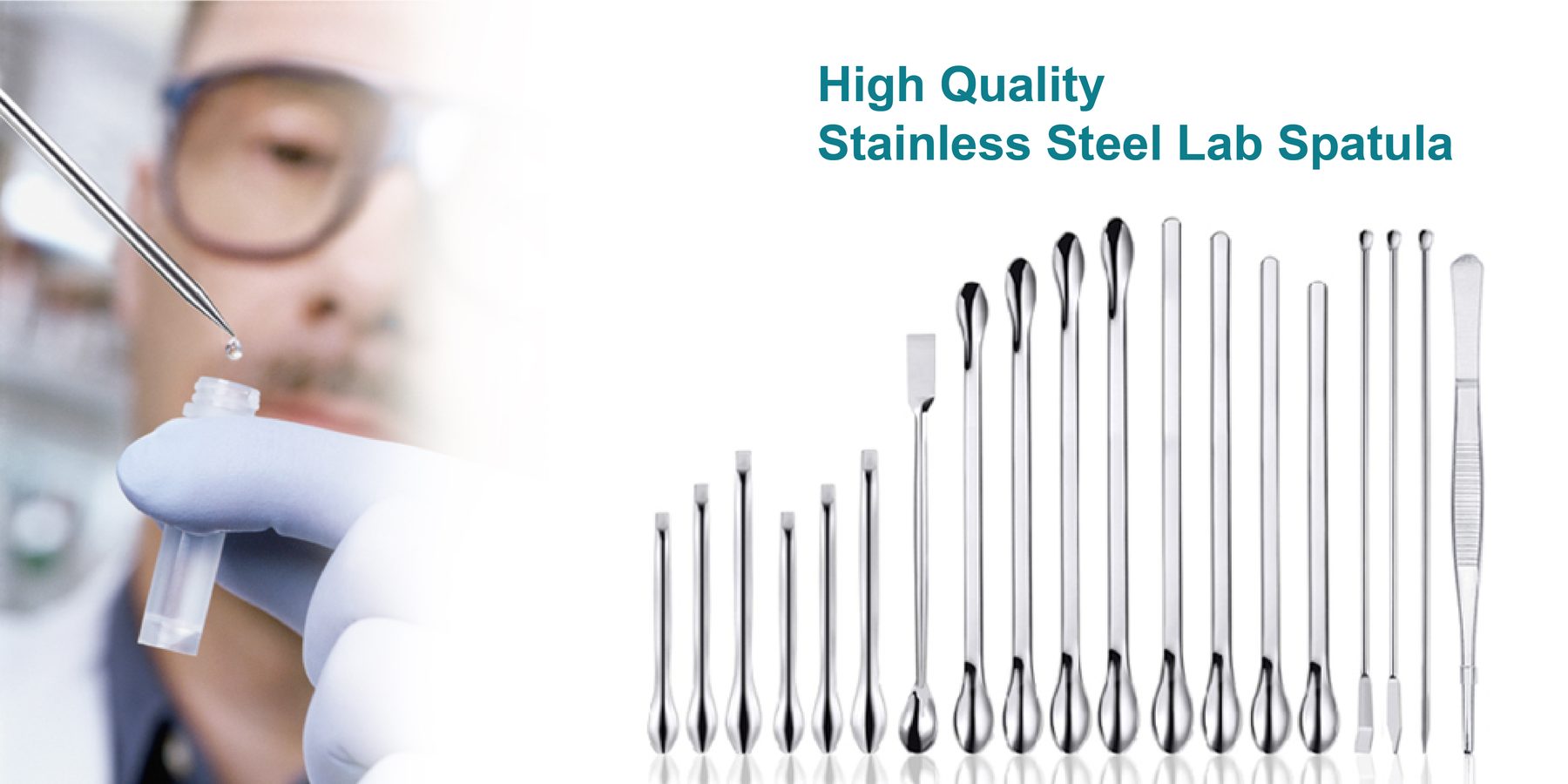 Foosi stainless steel lab spatula set